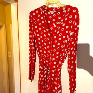 Boden poppy print shirt dress. Size 14